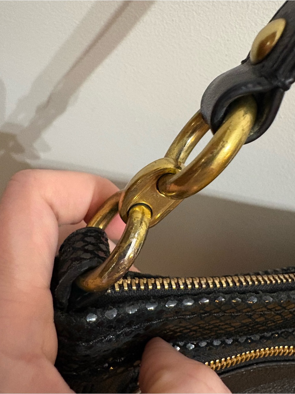 2010s Coach Black Leather Shoulder Bag with Gold Hardware - Picture 6 of 12